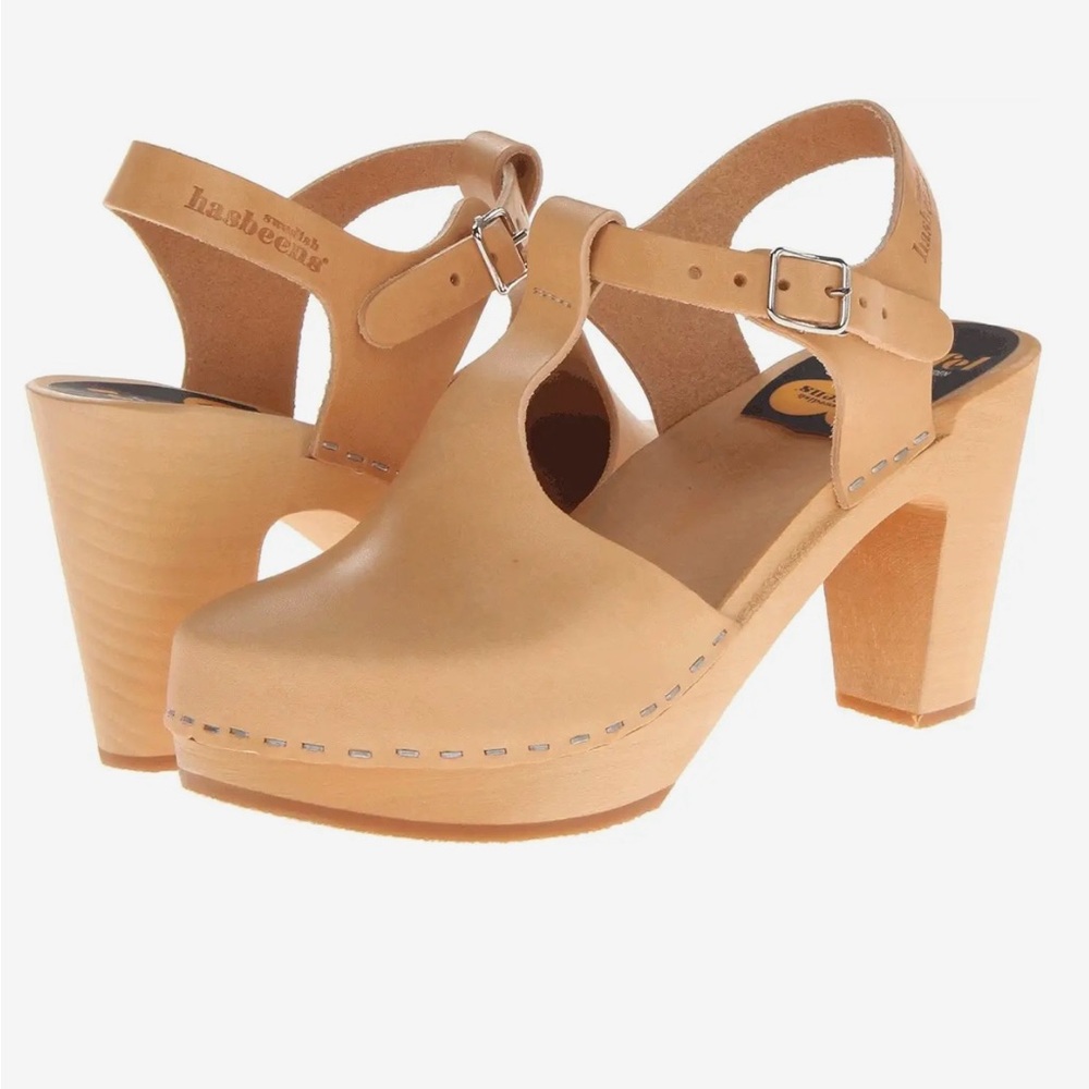 Swedish Hasbeens T-Strap Sky High, 36